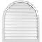 Ekena Millwork Round Top Surface Mount PVC Gable Vent: Functional, w/ 2"W x 1-1/2"P Brickmould Frame, 34"W x 38"H GVPRT34X3802SF - alternate 1